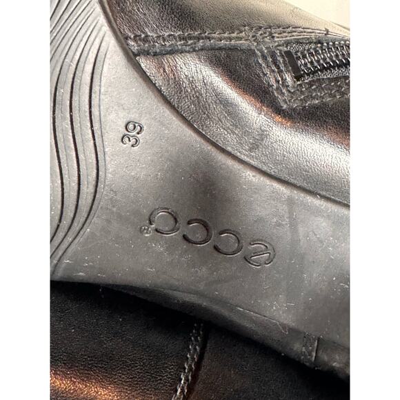 ECCO‎ Hope Knee High Boots Size 8.5/ 39 Black Leather Riding Equestrian Western - Picture 10 of 14